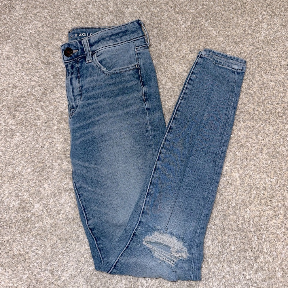 Women’s American Eagle High Rise Distressed Jeggings